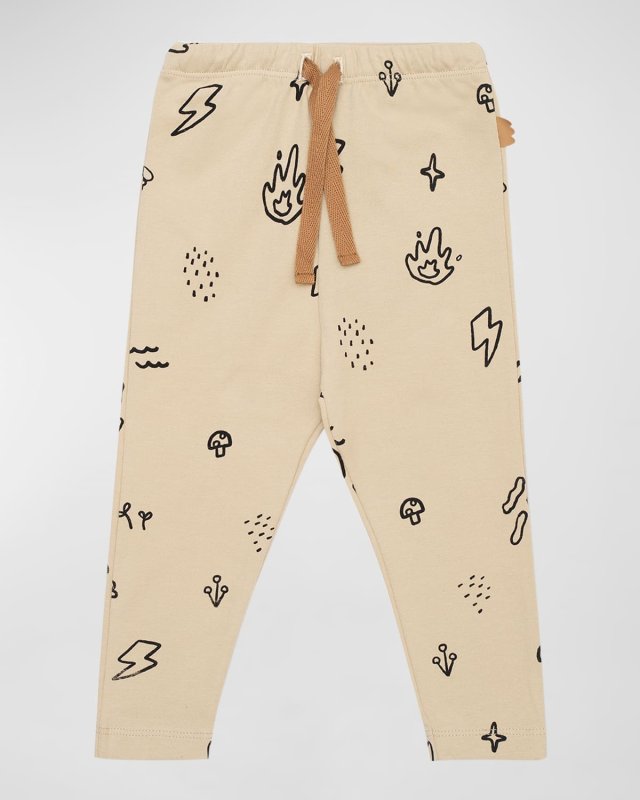 Kid's Doodles-Print Leggings, Size 3M-24